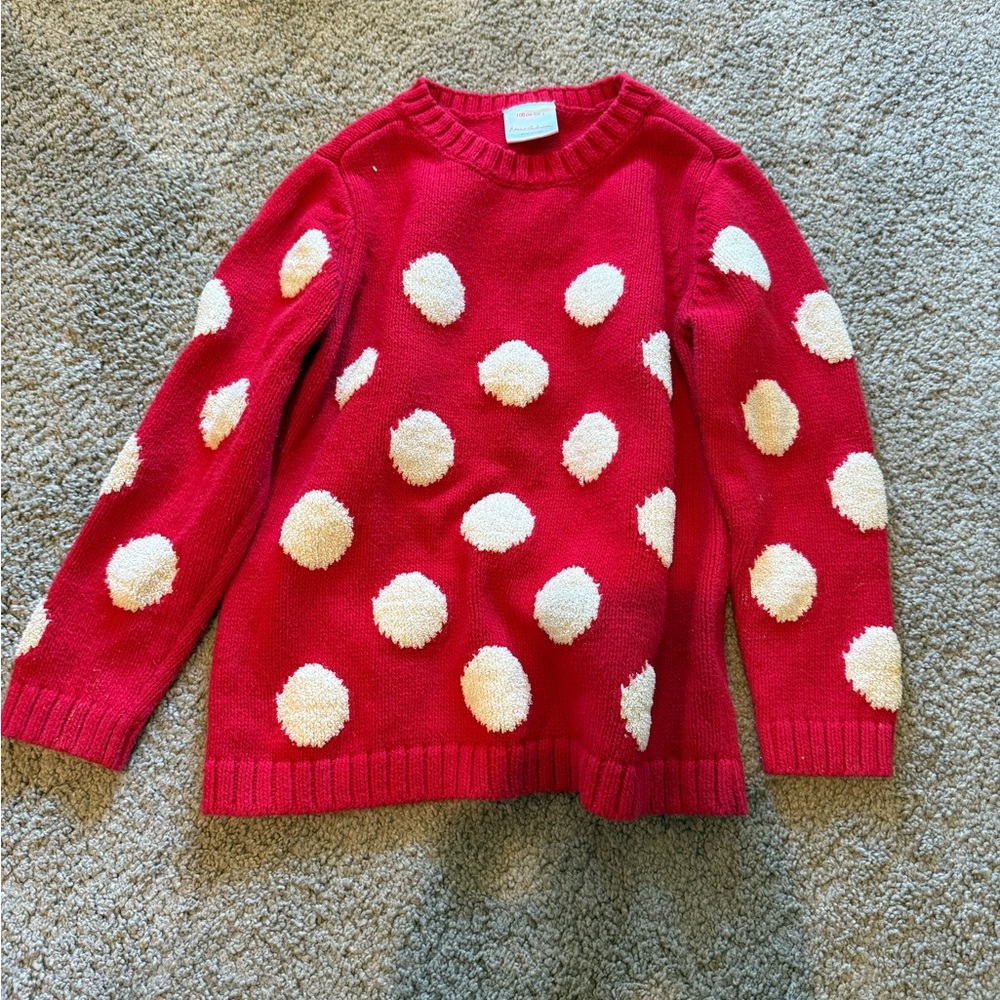 Hanna Andersson Minnie Red Polka Dot Sweater